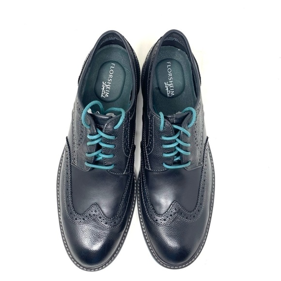 Florsheim Highlands Wingtip Oxford Black Leather - Picture 5 of 7